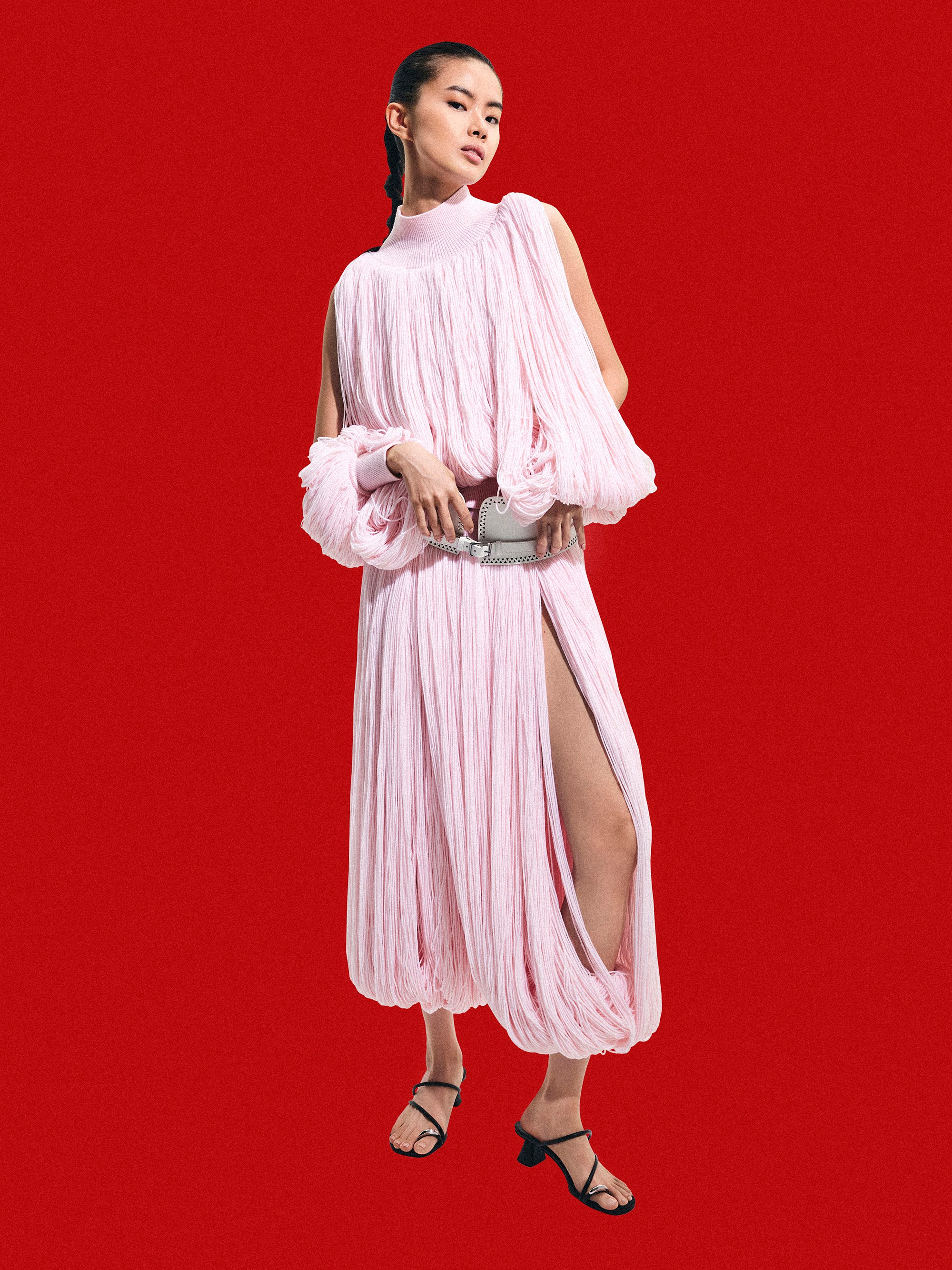 Raina 趾環中跟拖鞋, 黑色, hi-res