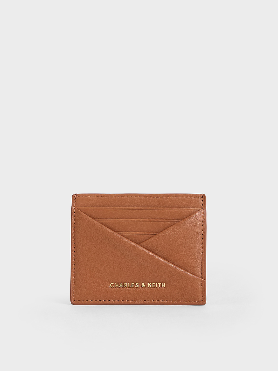 Tan Midori Geometric Card Holder - CHARLES & KEITH KR