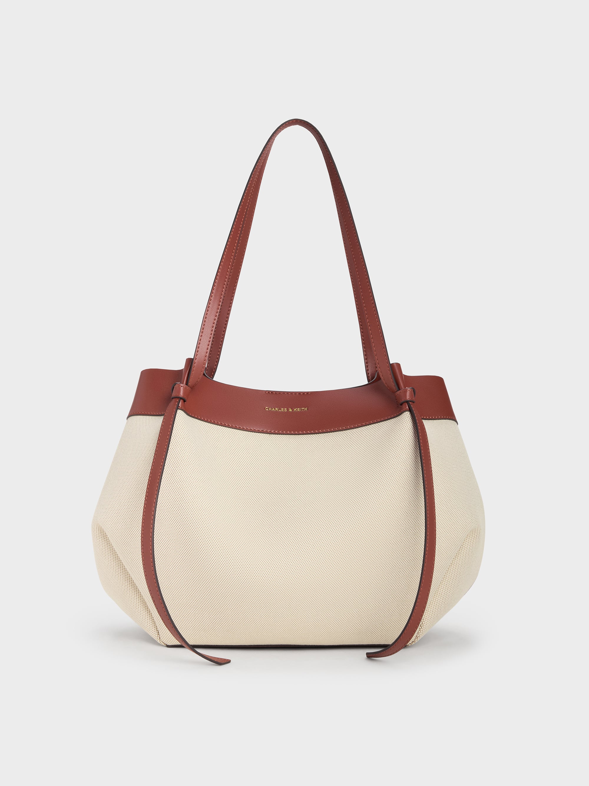 XL Calla Canvas Tote Bag - Brick - CHARLES & KEITH SG