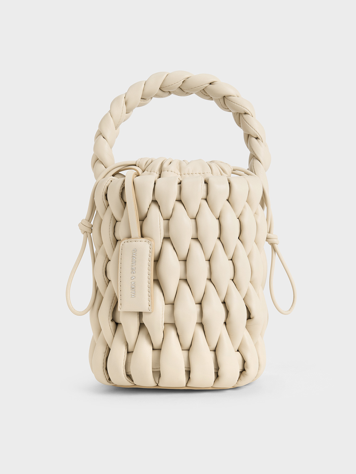 Charles & Keith - Bia Woven Bucket Bag