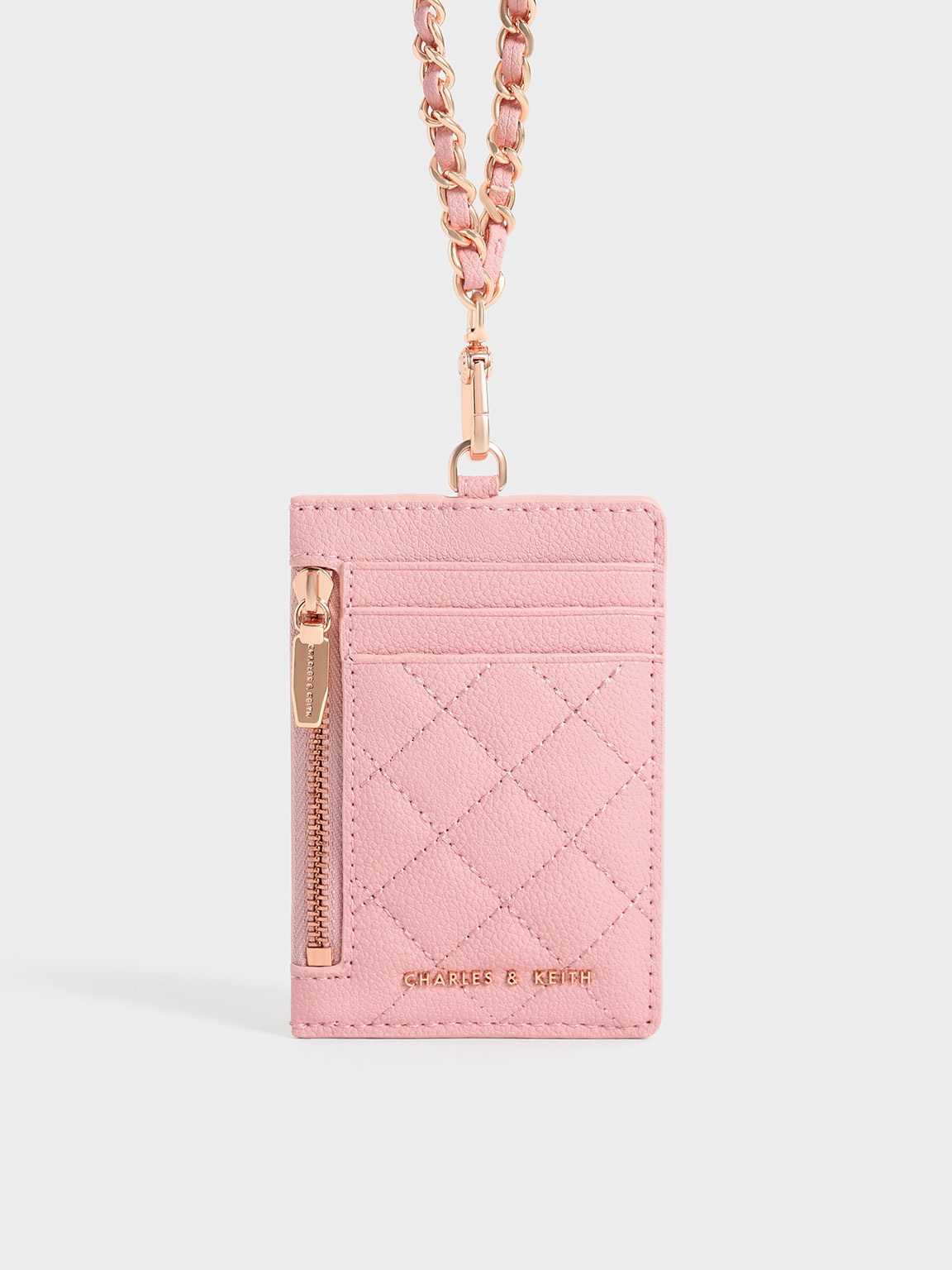 Pink Braided Strap Card Holder - CHARLES & KEITH SG