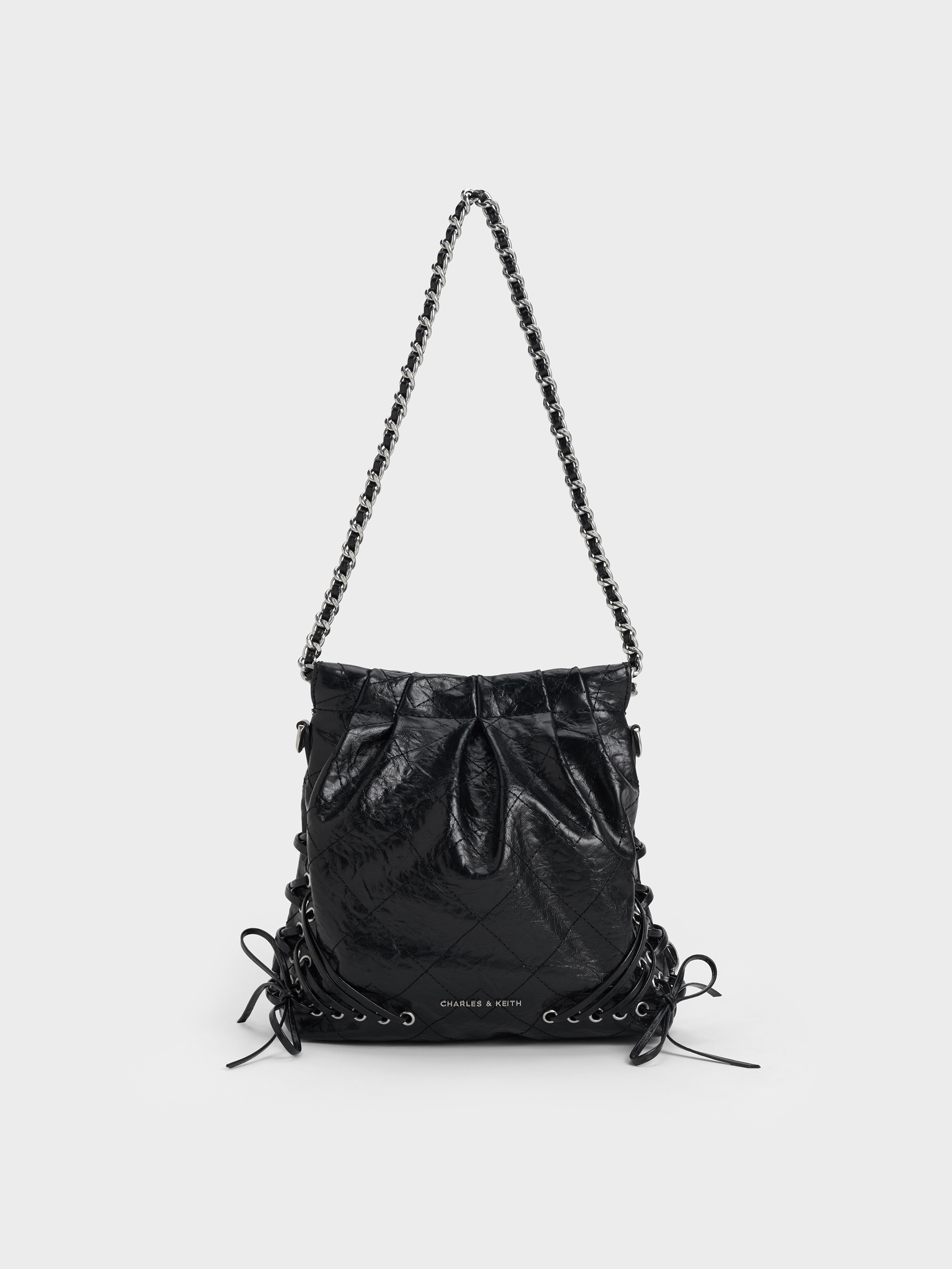 Duo 孔眼後背包- Noir | 包款- CHARLES & KEITH TW