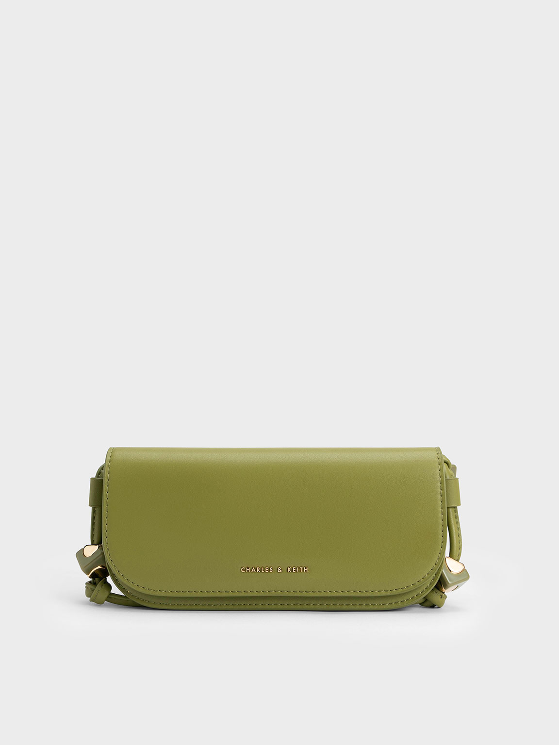 Pistachio Curved Flap Long Wallet - CHARLES & KEITH IN