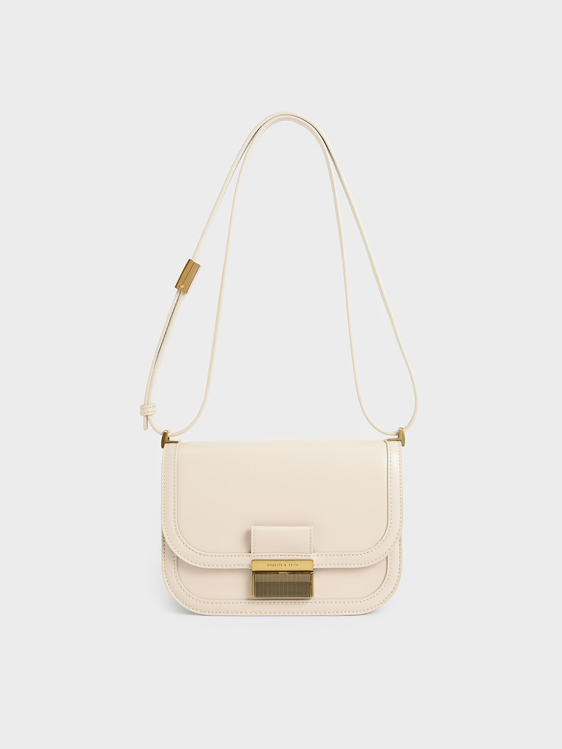 Charles Keith Chain Flap Shoulder Bag Grapefruit Up To 60% Off