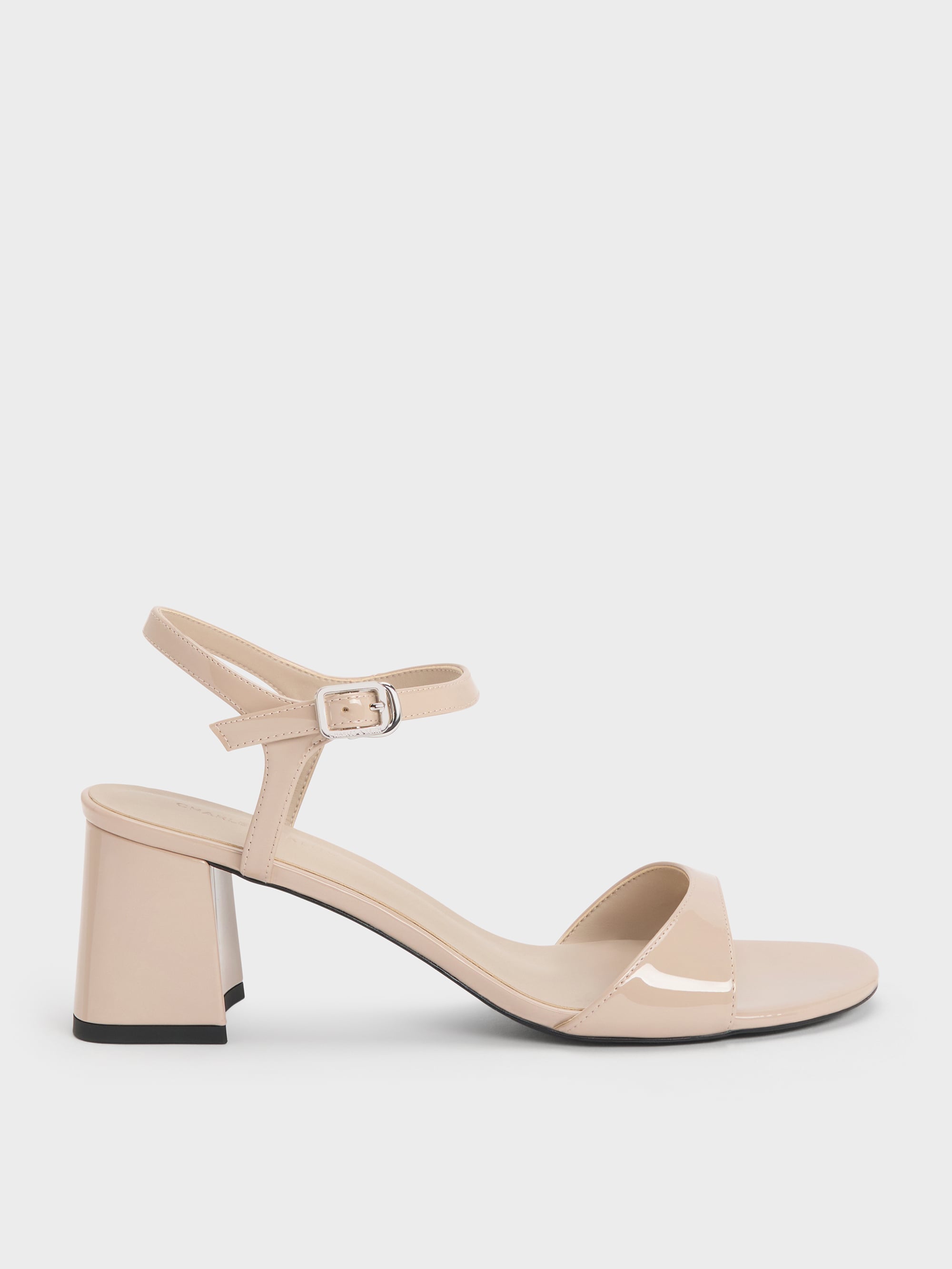 CHARLES & KEITH - Betty Patent Block-Heel Sandals