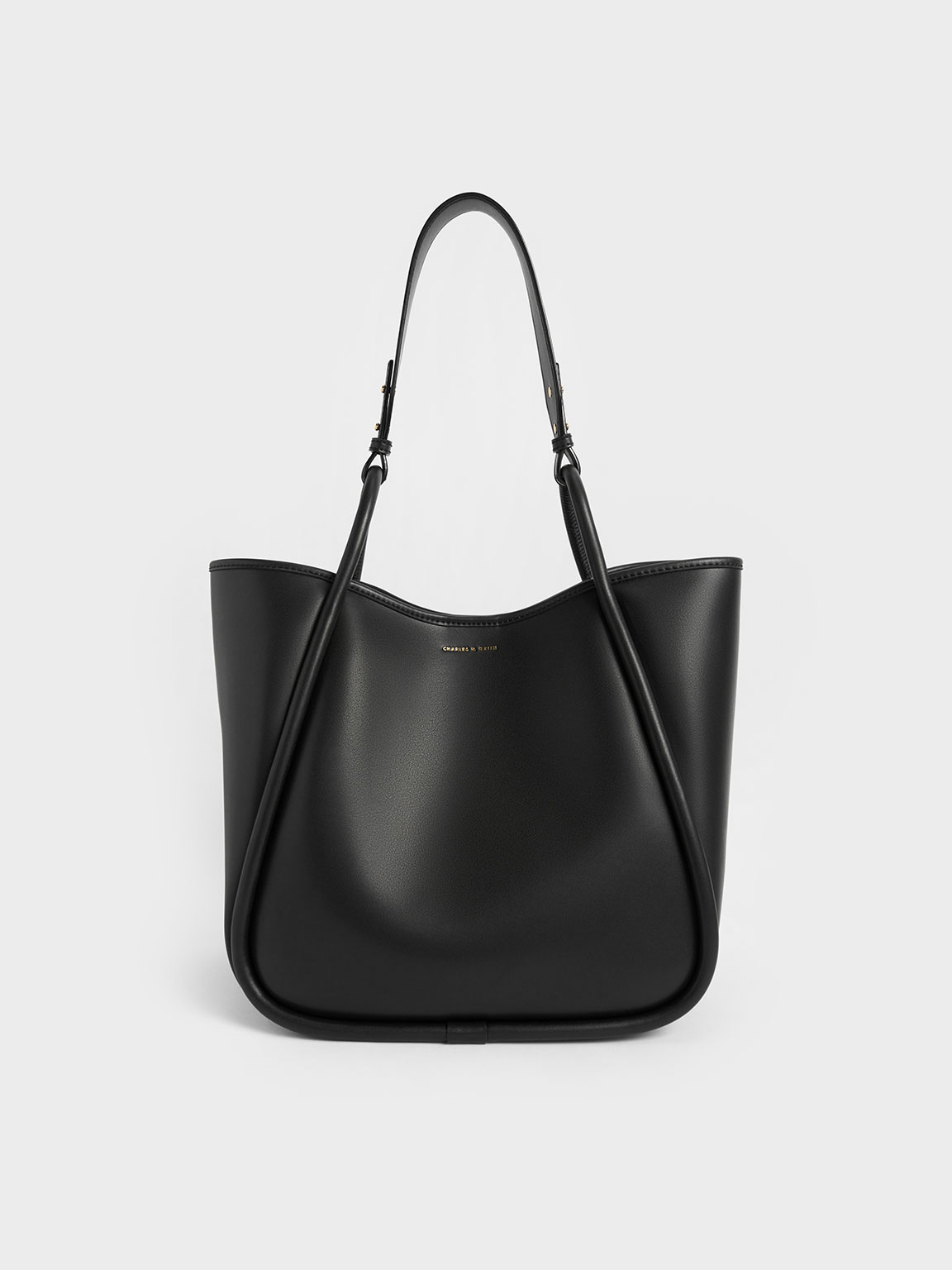 Black Circle Handle Tote Bag | CHARLES &amp; KEITH