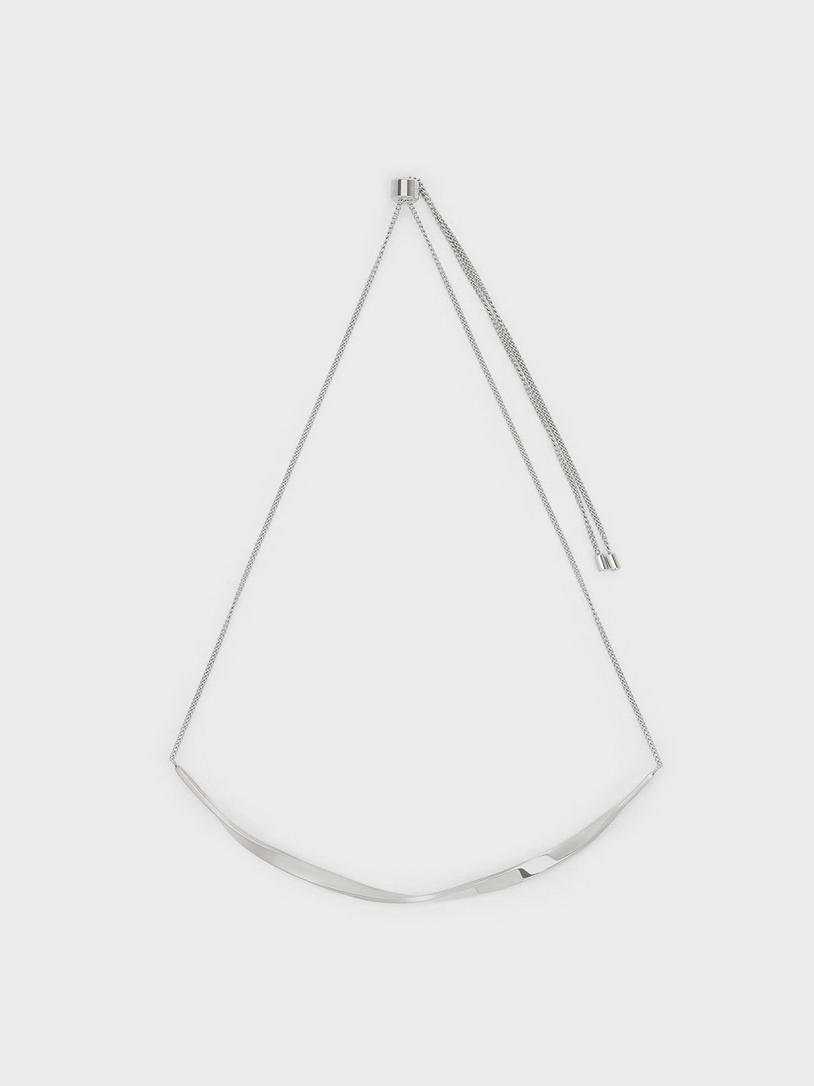 ◆BOCBOK◆ PENDANT GRAPHIC T (MELANGE GREY) 22 Inch 925 Sterling Silver Black Spinel Dog Tag Pendant