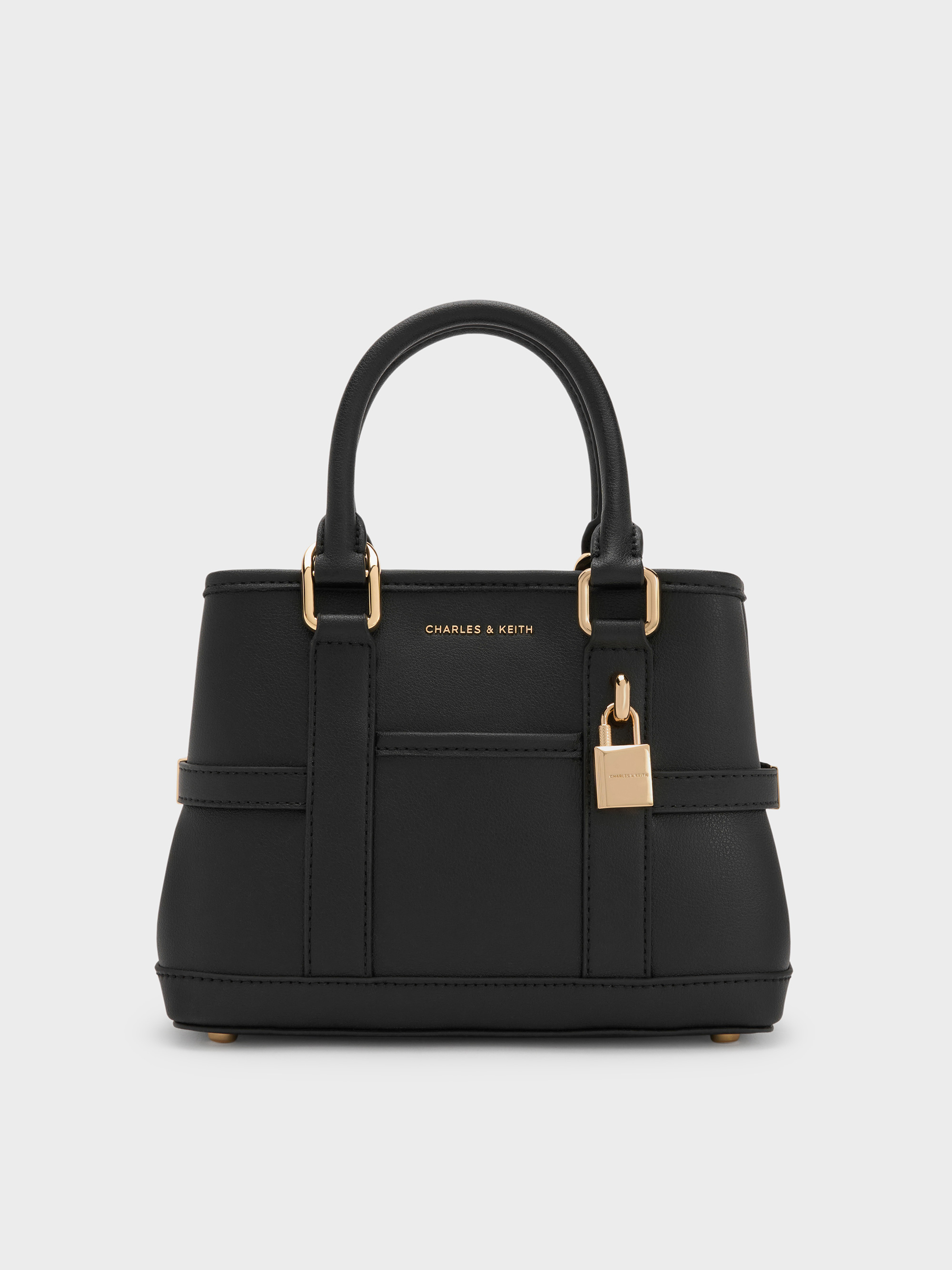 Mini Scottie Tote Bag - Black - CHARLES & KEITH International