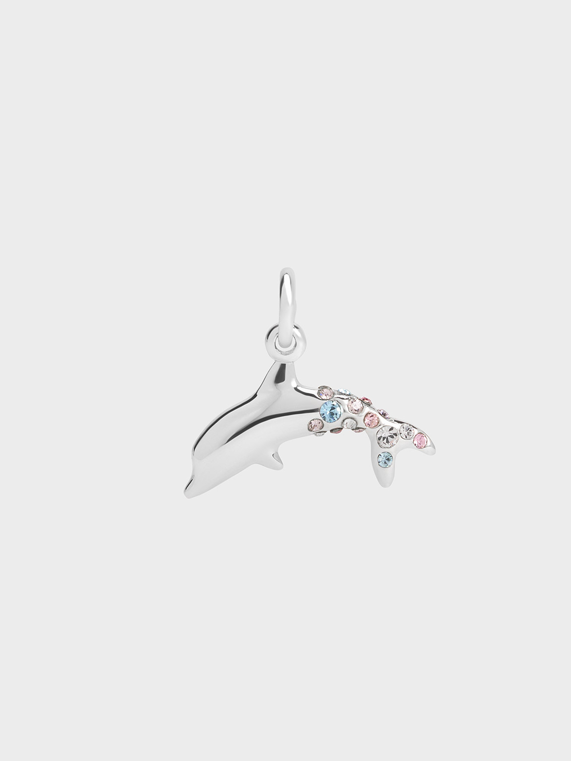 Silver Oceana Dolphin Crystal Charm CHARLES KEITH US silver-oceana-dolphin-crystal-charm-charles-keith-us