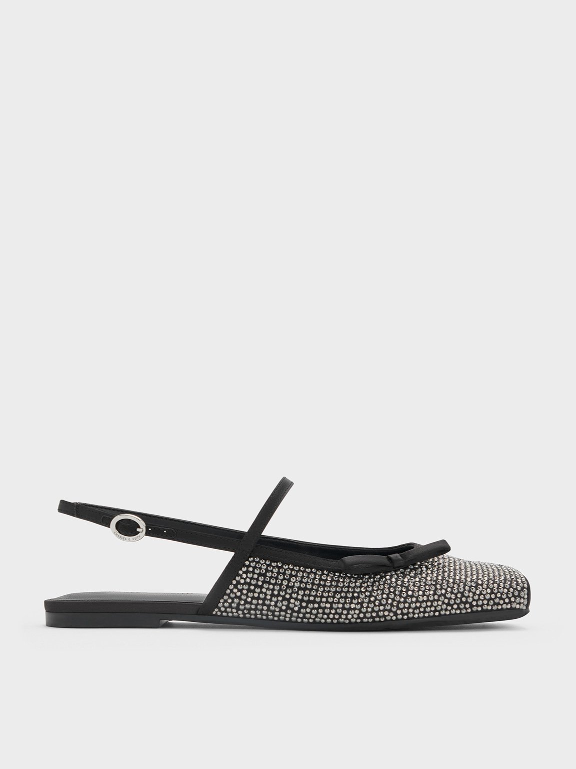靴 Mary Jane Crystal Ribbon Satin Flats 37 Mary Jane Crystal Ribbon Satin Flats