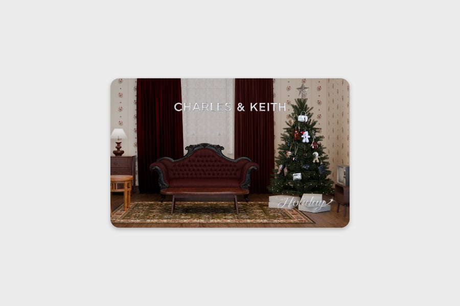Holiday 2025 Gift Card - Deck The Halls, Coral, giftLanding